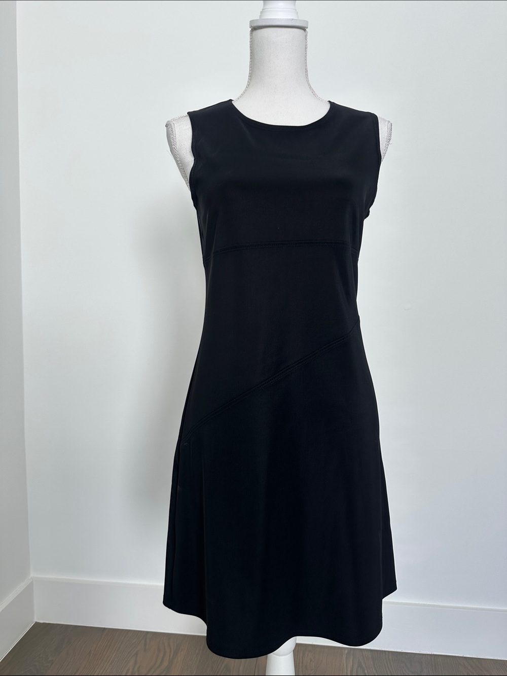Express Black Sleeveless Knit Midi A-Line Dress
